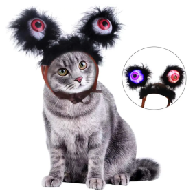 Pets Flashing Eyeball Headband for Halloween (size: S)